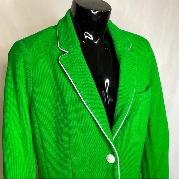 Gap Academy Blazer Green White Trim Preppy Jacket 8 - Picture 4 of 16